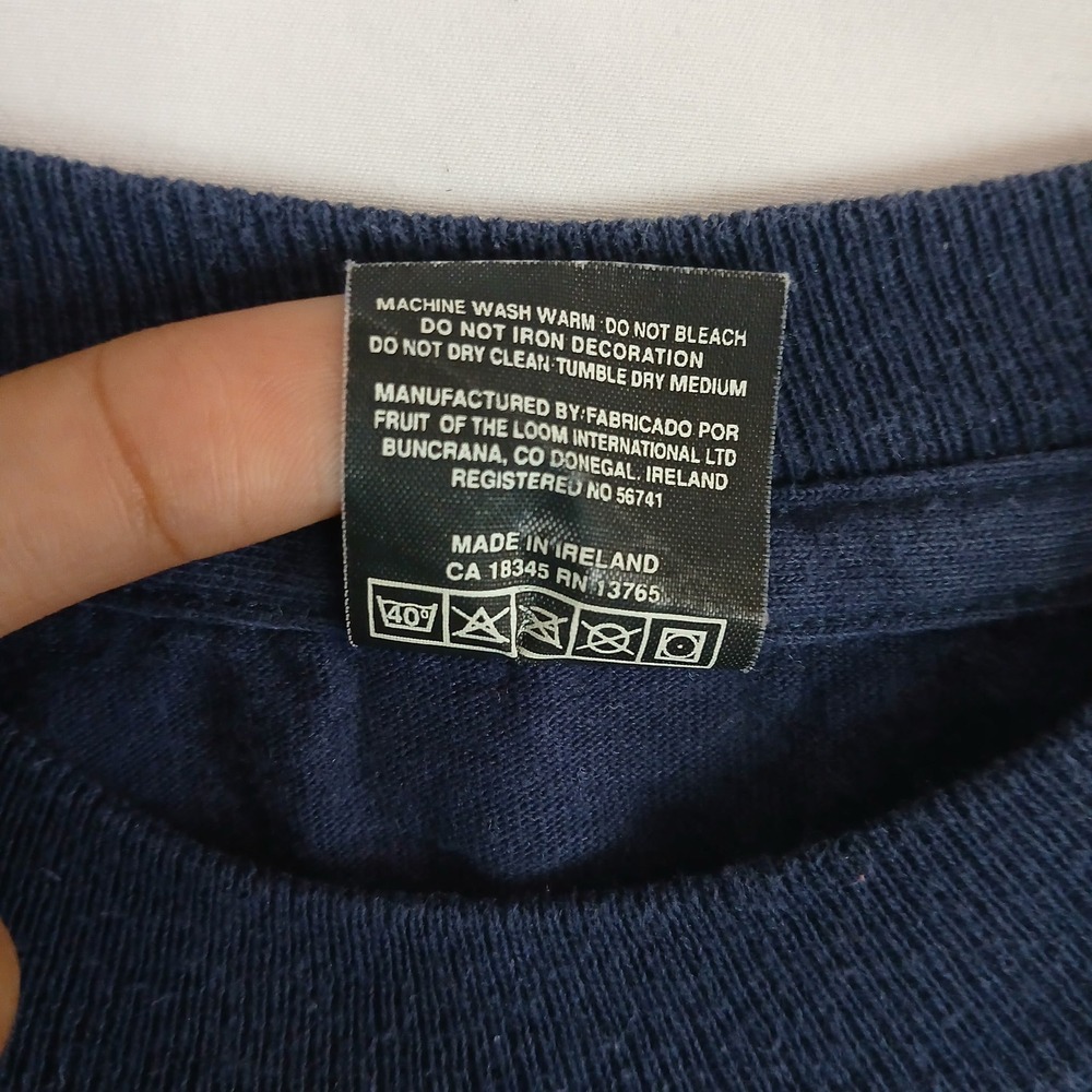 Vintage Luciano Pavarotti In Concert T-Shirt Navy Blue Screen Stars Mens Medium - Picture 4 of 6